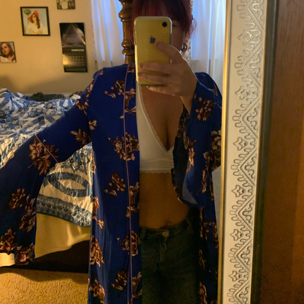Royal blue kimono